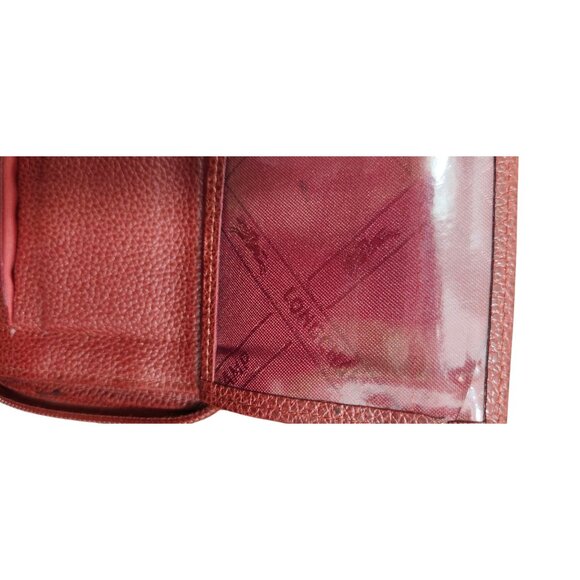 LONGCHAMP Leather Zip Wallet ID Card Holder Organizer Bifold Purse Compartment - Picture 8 of 15